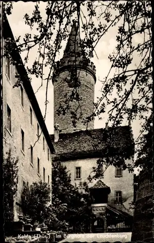 Ak Seitenroda in Thüringen, Leuchtenburg bei Kahla, Burghof