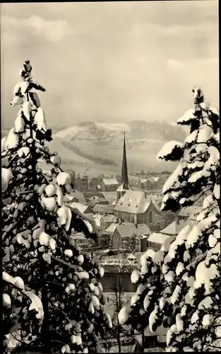 Ak Camburg an der Saale Thüringen, Panorama, Winter