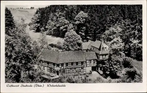 Ak Quirla Roda Stadtroda in Thüringen, Weihertalmühle, Fachwerkhaus