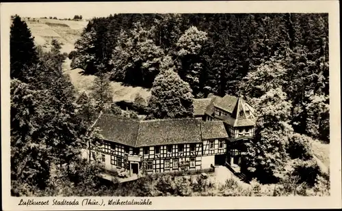 Ak Quirla Roda Stadtroda in Thüringen, Weihertalmühle, Fachwerkhaus