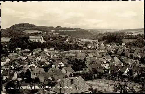 Ak Kranichfeld in Thüringen, Gesamtansicht, Niederburg