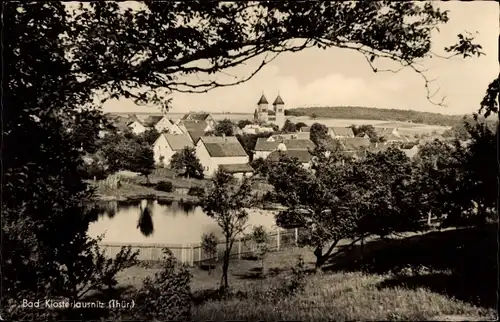 Ak Bad Klosterlausnitz in Thüringen, Panorama, Teich