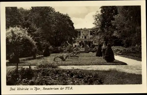 Ak Bad Köstritz in Thüringen, Sanatorium der SVA, Park