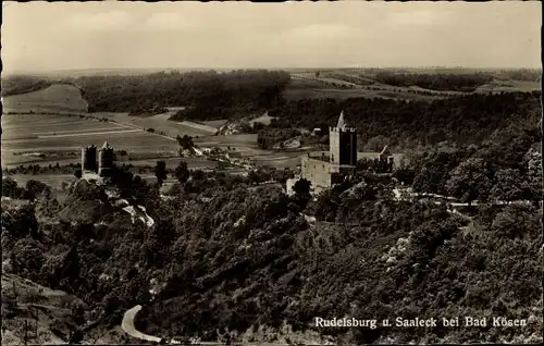 Ak Bad Kösen Naumburg an der Saale, Rudelsburg, Saaleck, Panorama
