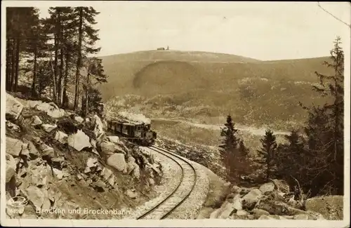 Ak Harz, Brocken und Brockenbahn, Dampflokomotive