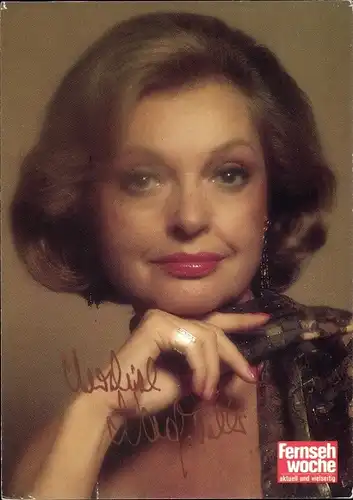 Ak Schauspielerin Nadja Tiller, Portrait, Autogramm, Fernsehwoche