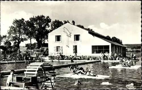 Ak Bourbonne les Bains Haute Marne, Plage, Lac de la Mezelle