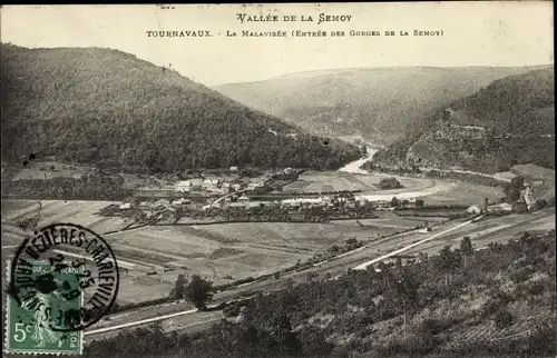 Ak Tournavaux Ardennes, La Malavisee, Eingang zur Semoy-Schlucht