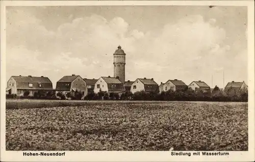 Ak Hohen Neuendorf Oberhavel, Siedlung mit Wasserturm