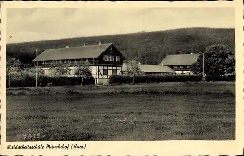 Ak Münchehof Seesen am Harz, Waldarbeitsschule