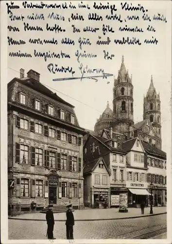 Ak Worms am Rhein, Marktplatz und Dom