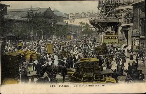 Ak Paris, Ein Morgen in Les Halles