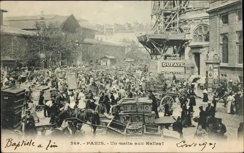 Ak Paris, Ein Morgen in Les Halles