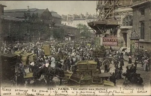 Ak Paris, Ein Morgen in Les Halles