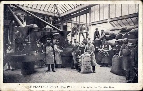 Ak Paris XIV. Bezirksobservatorium, Pflanzer von Caiffa, Ein Raum der Torrefaction