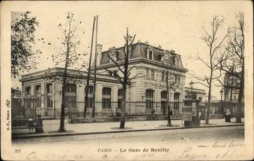 Ak Paris XII. Arrondissement Reuilly, Bahnhof Reuilly