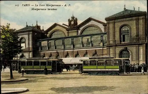 Ak Paris XV Vaugirard, Gare Montparnasse