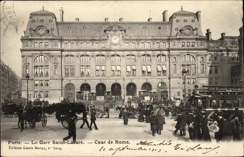 Ak Paris VIII, Gare Saint Lazare, Gericht von Rom