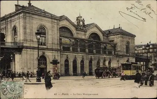 Ak Paris XV Vaugirard, Gare Montparnasse