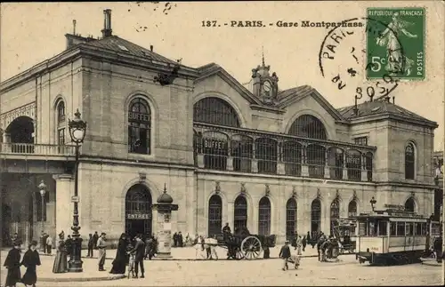 Ak Paris XV Vaugirard, Gare Montparnasse