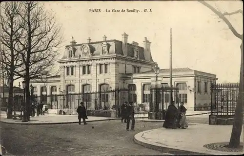 Ak Paris XII Reuilly, Bahnhof Reuilly