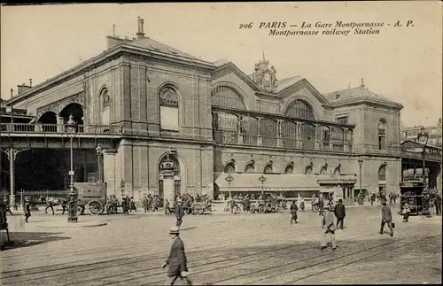 Ak Paris XV Vaugirard, Gare Montparnasse