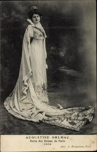 Ak Augustine Orlhac, Königin der Königinnen von Paris 1909