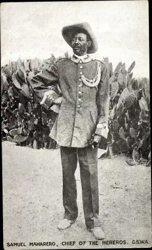 Ak Namibia, Samuel Maharero, Chief of the Hereros, Aufstand