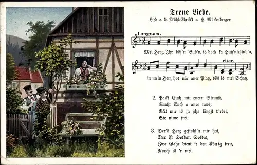 Lied Ak Treue Liebe, Mückenberger, Hilmar, Mühl Christ'l, Vogtland