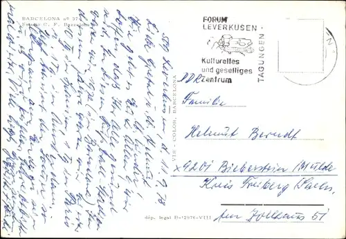 Ak Barcelona Katalonien Spanien, Stadion, Luftbild