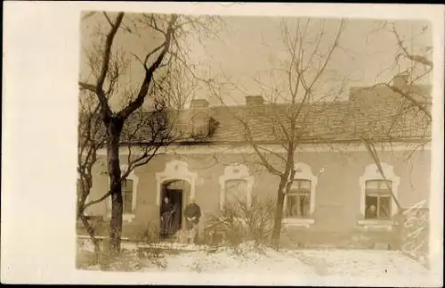 6 alte Ak Deutschland unbekannter Ort, diverse Gebäude und Ansichten