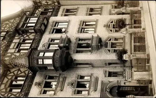 6 alte Ak Deutschland unbekannter Ort, diverse Gebäude und Ansichten