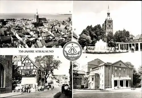 11 alte Ak Stralsund in Vorpommern, diverse Ansichten