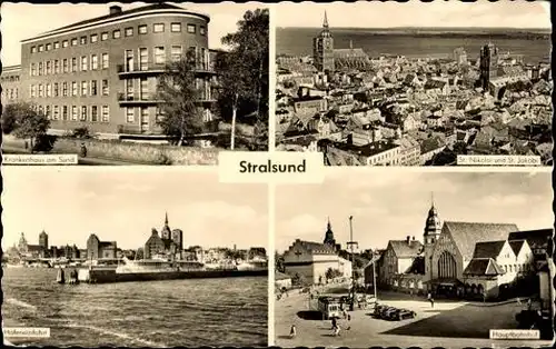 11 alte Ak Stralsund in Vorpommern, diverse Ansichten