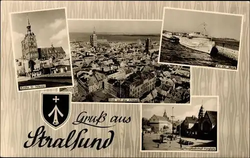 10 alte Ak Stralsund in Vorpommern, diverse Ansichten