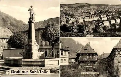 8 alte Ak Suhl in Thüringen, diverse Ansichten