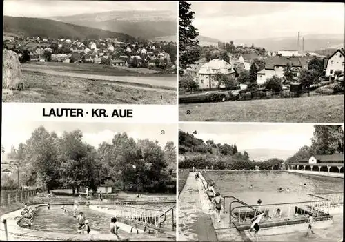 7 alte Ak Lauter im Erzgebirge Sachsen, diverse Ansichten