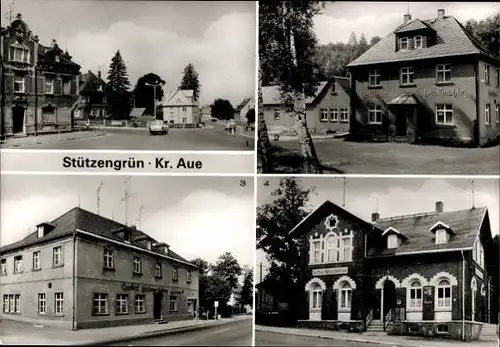 9 alte Ak Stützengrün im Erzgebirge Sachsen, Kuhberg, diverse Ansichten