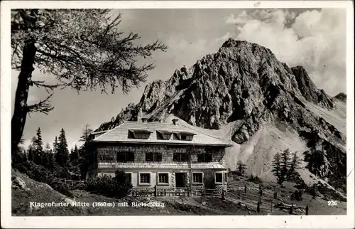 Ak Kärnten, Klagenfurter Hütte, Bielschitza