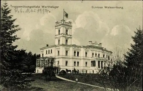 Ak Poznań Posen, Schloss Weißenburg, Truppenübungsplatz Warthelager