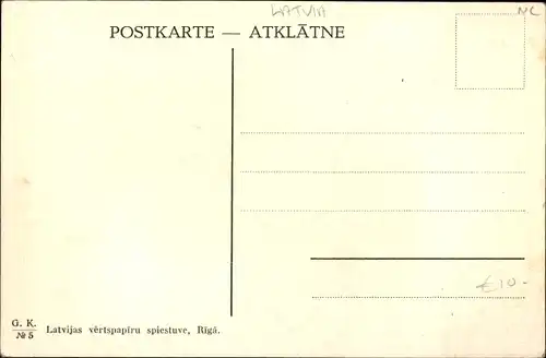 Ak Riga Lettland, Herrenstraße in Trümmern