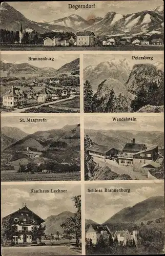 Ak Degerndorf Brannenburg Oberbayern, Petersberg, Wendelstein, Kaufhaus Lechner