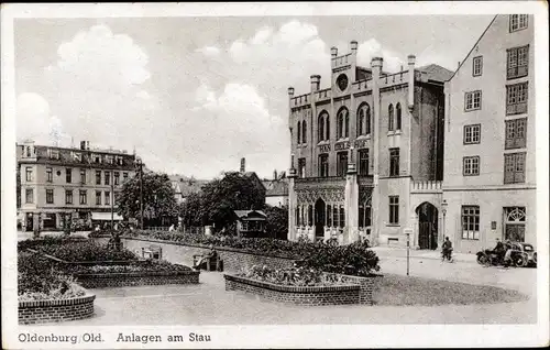 Ak Oldenburg im Großherzogtum Oldenburg, Anlagen am Stau, Handelshof