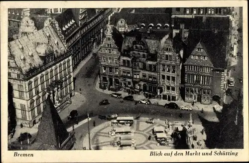 Ak Hansestadt Bremen, Markt, Schütting