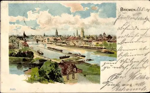 Künstler Litho Hansestadt Bremen, Stadtbild