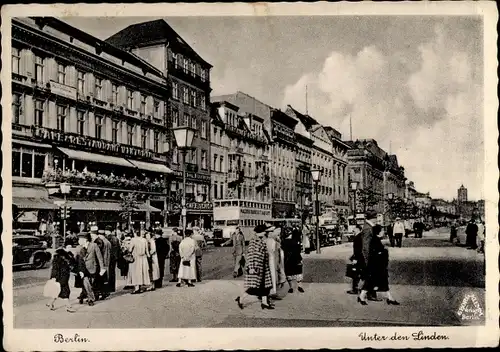 Ak Berlin Mitte, Café Victoria, Unter den Linden