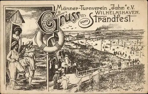 Litho Wilhelmshaven an der Nordsee, Männerturnverein Jahn eV, Strandfest