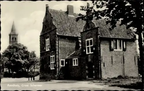 Ak Groot Schermer Nordholland Niederlande, Rathaus