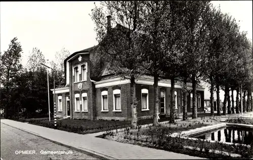 Ak Opmeer Nordholland, Rathaus