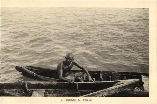 Ak Dschibuti, Fischer im Boot